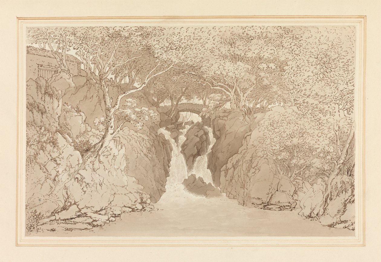 Aşağı şelale Rydal by Joseph Farington