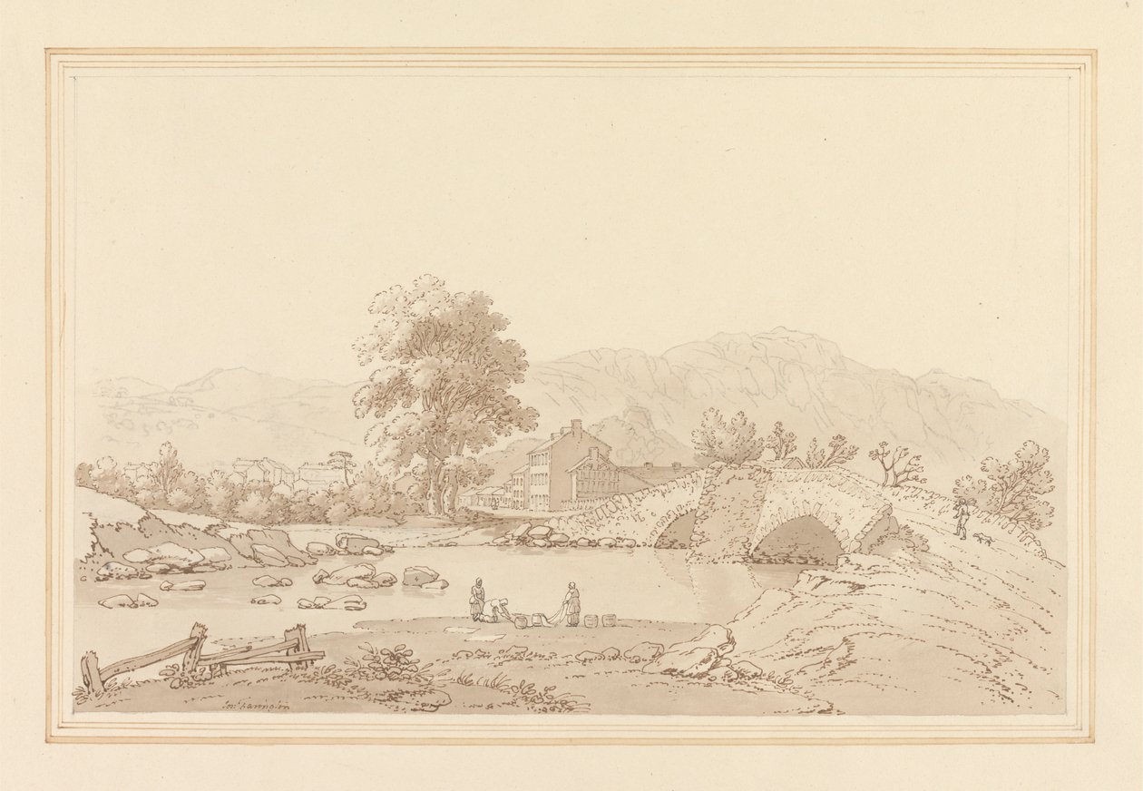 Keswick & Bridge'e Kuzey Girişi by Joseph Farington