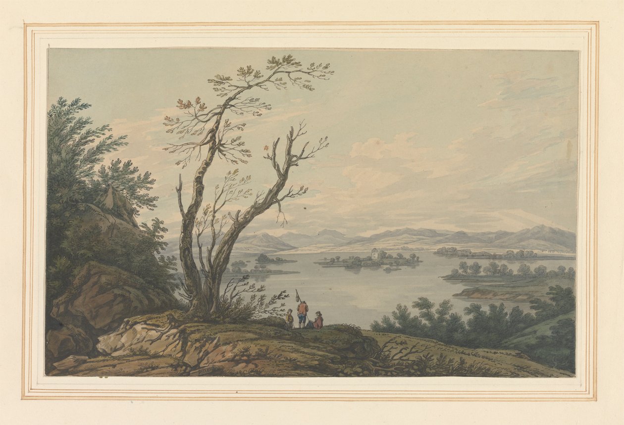 Büyük Ada'ya bakan Windermere'den manzara by Joseph Farington
