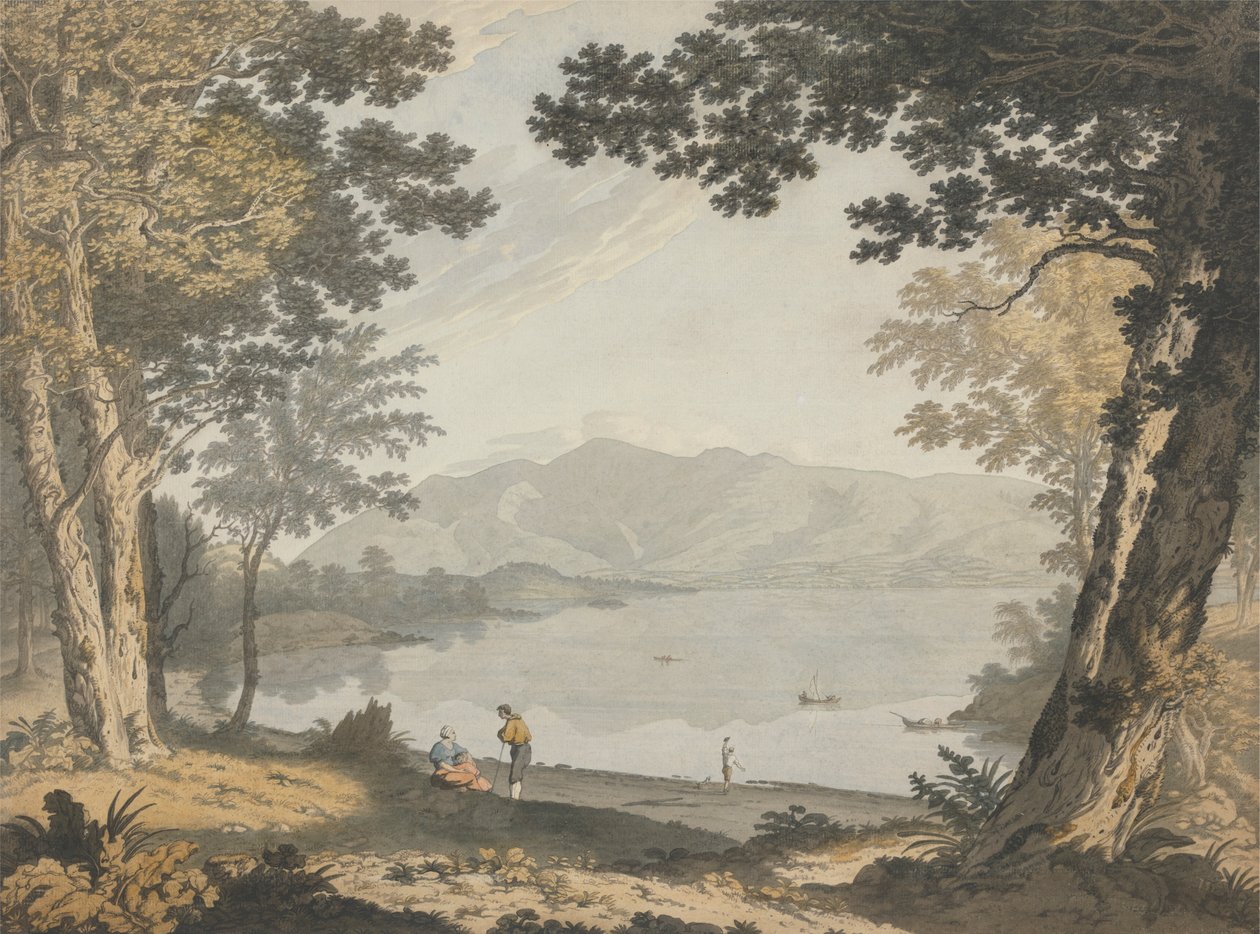Skiddaw ve Derwentwater'ın görünümü by Joseph Farington