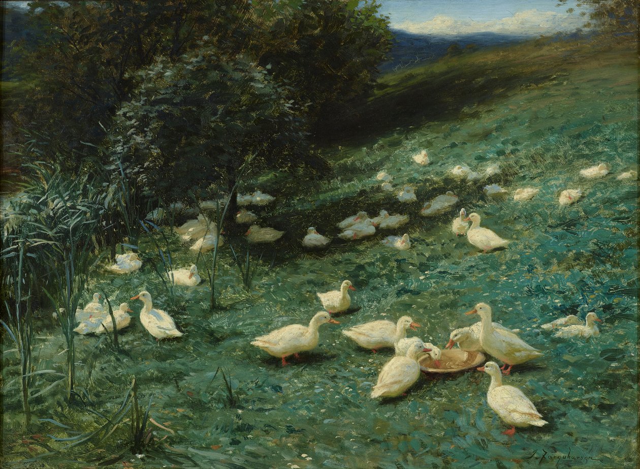 Yaz Günlerinin Sıcaklığında (tuval üzerine yağlı boya) by Joseph Farquharson