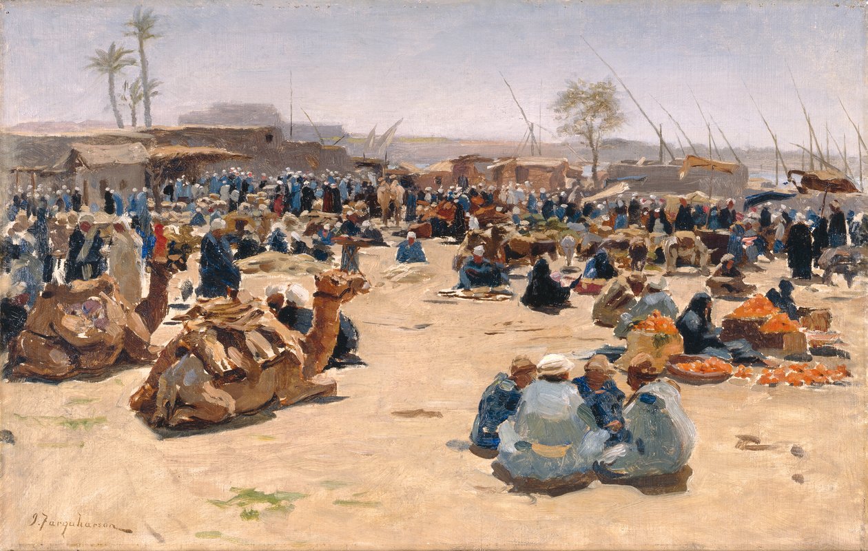 Nil Pazarı, 1893 dolayları (tuval üzerine yağlıboya) by Joseph Farquharson