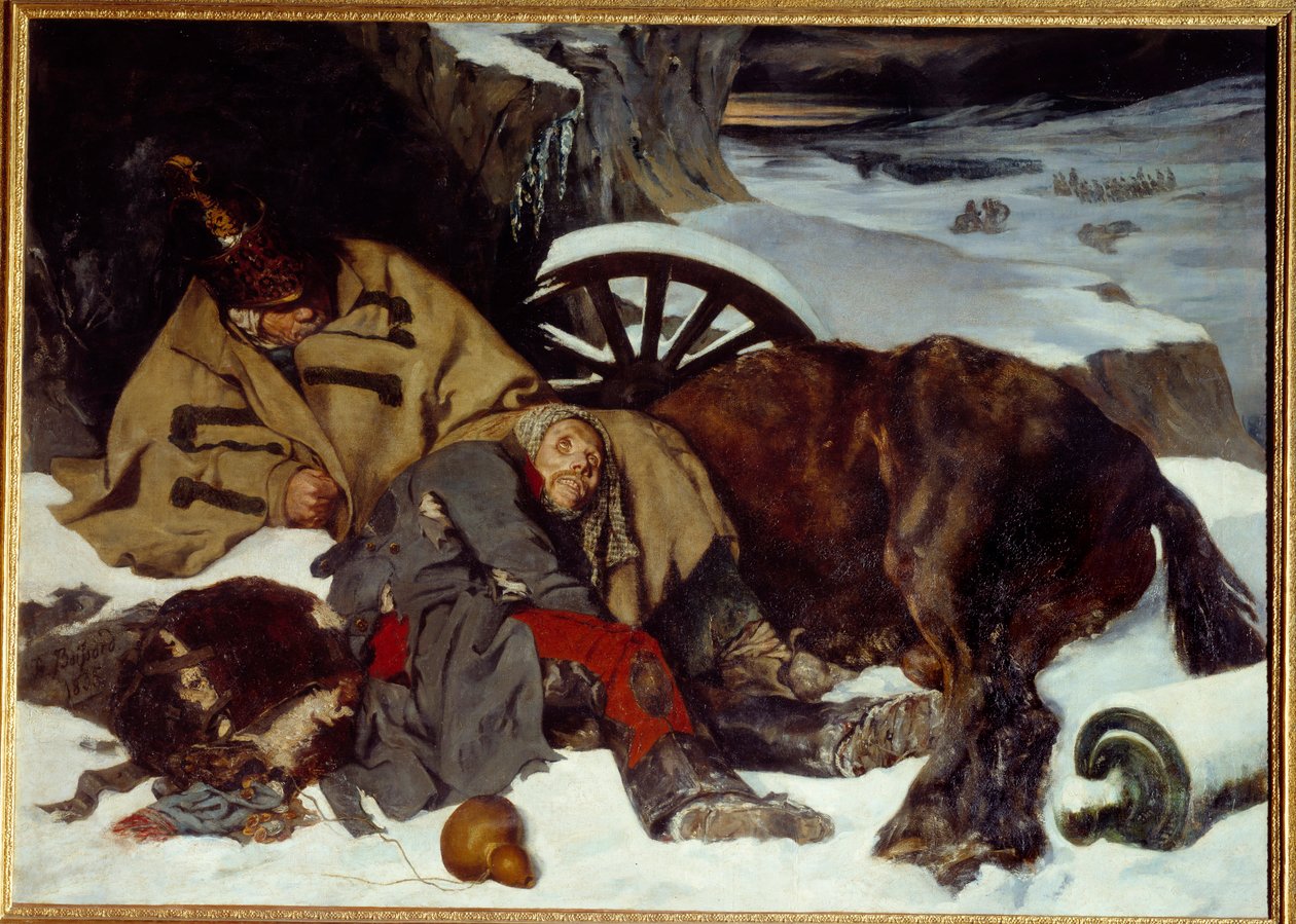 Rus geri çekilme bölümü. Napolyon Savaşı (1812). Joseph Ferdinand Boissard De Boisdenier