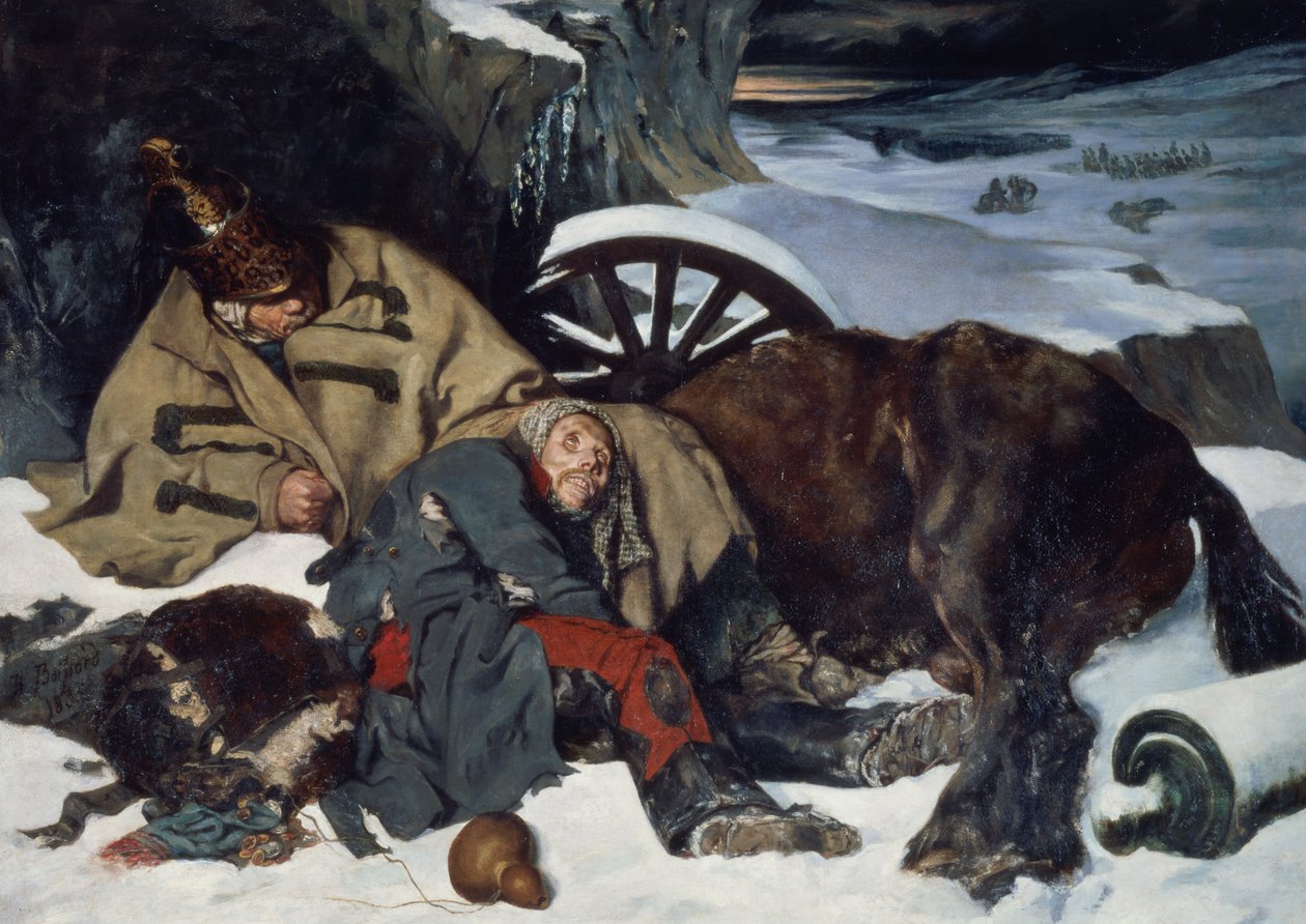 Rusya'dan Geri Çekilme Sahnesi by Joseph Fernand Boissard de Boisdenier