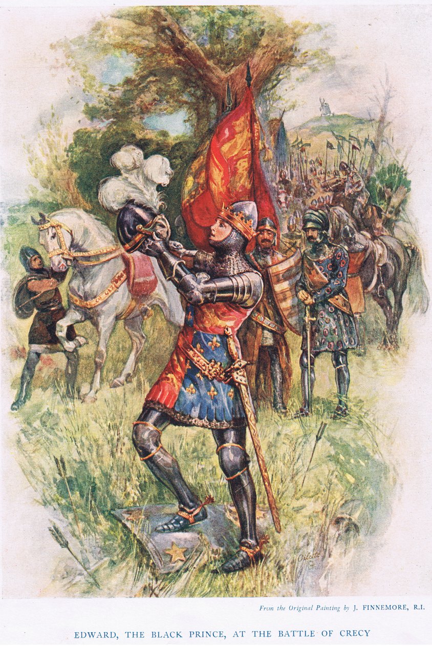 Edward, The Black Prince at the Crecy Savaşı, 