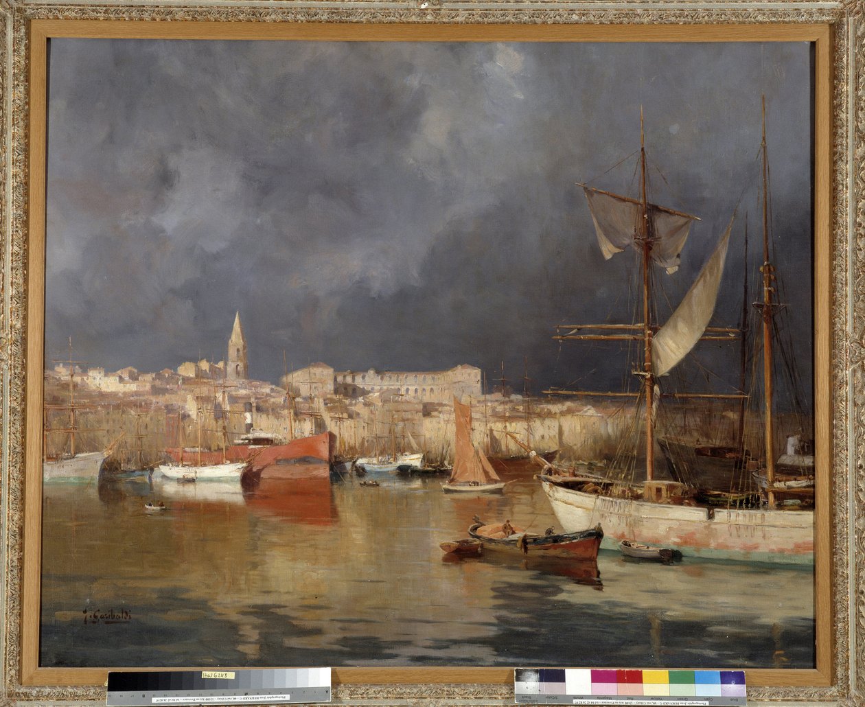 Fırtınalı havalarda Le Vieux Port a Marsilya Resim Joseph Garibaldi (1863-1941) 1914 Zorunlu söz: Koleksiyon vakfı de Provence, Marsilya