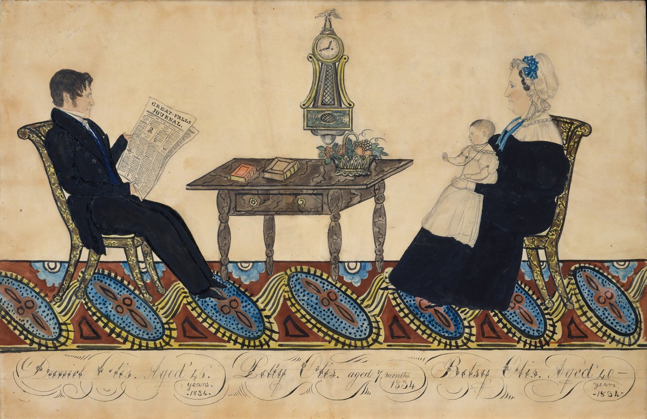 Bay ve Bayan Daniel Otis ve Çocuk, 1834. by Joseph H Davis