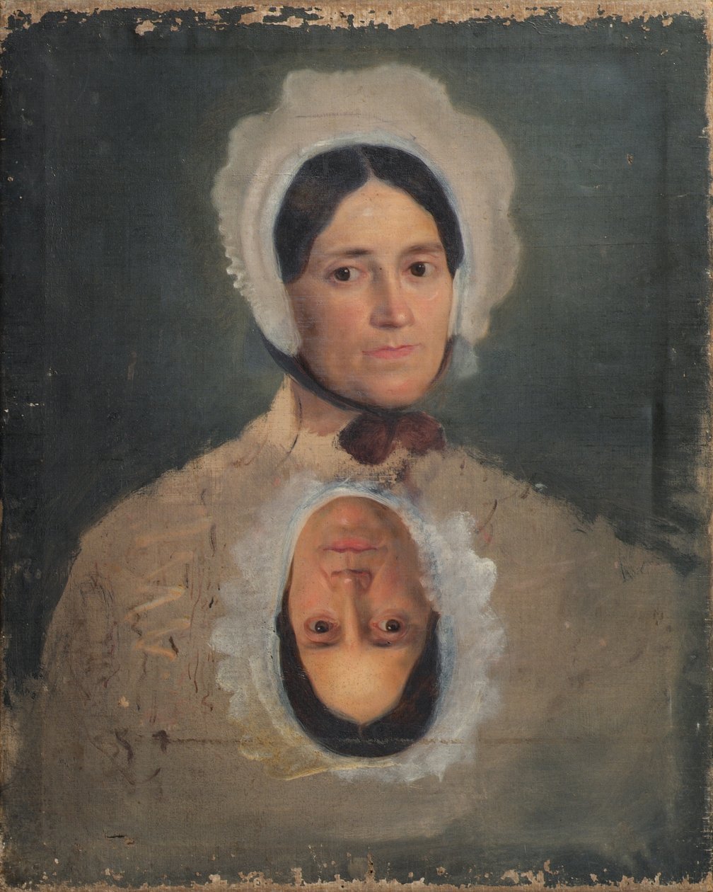 Bir kadının başının iki çalışması by Joseph Hasslwander