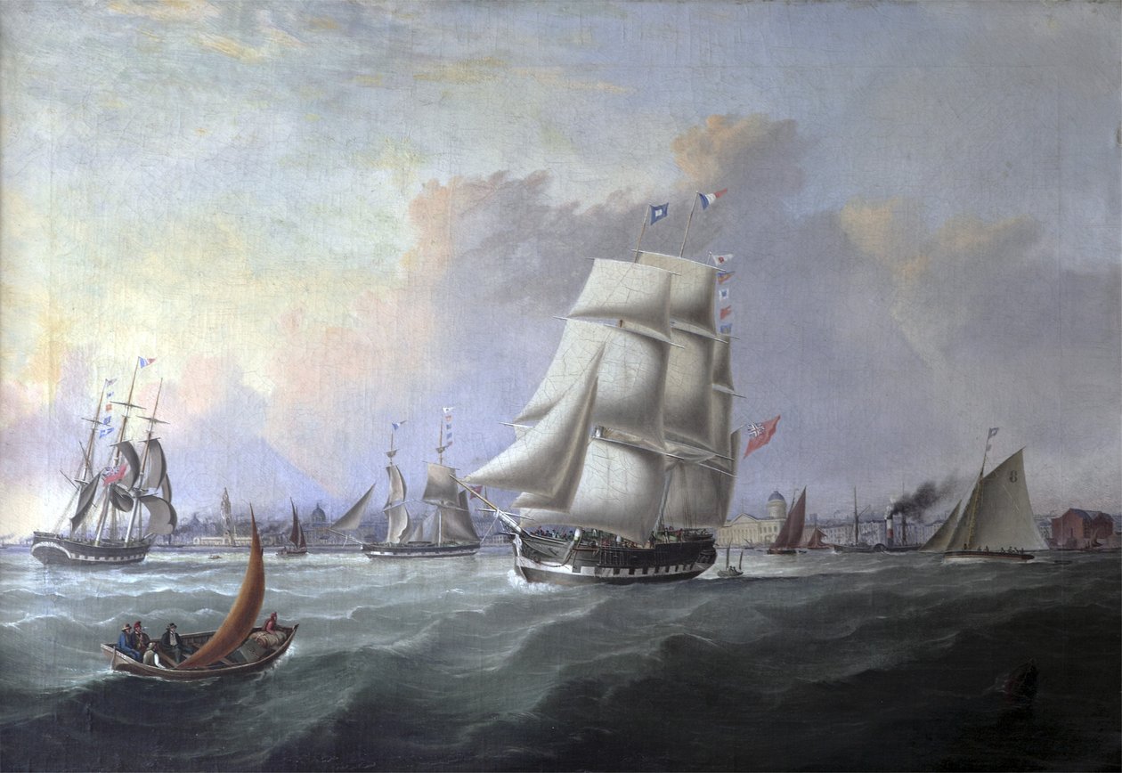 Liverpool Limanı: Ön Planda Gemi John Campbell, Sahibi Isaac Bold by Joseph Heard
