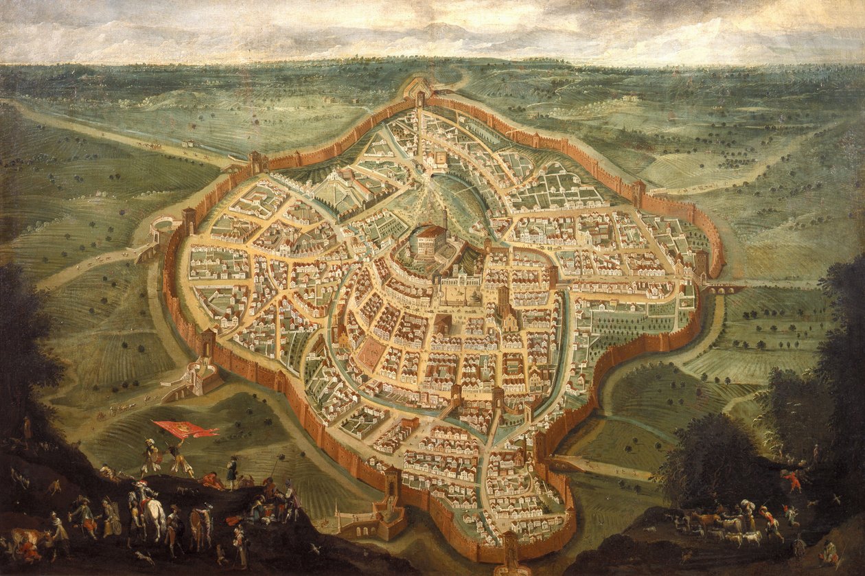 Udine şehrinin haritası, 17. yüzyıl ortası, 17. yüzyıl ortası.. by Joseph Heintz the Younger
