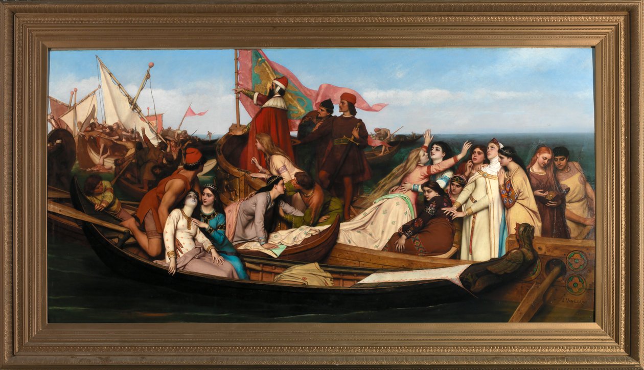 Venedik Gelinleri, 1871. by Joseph Henri François van Lerius