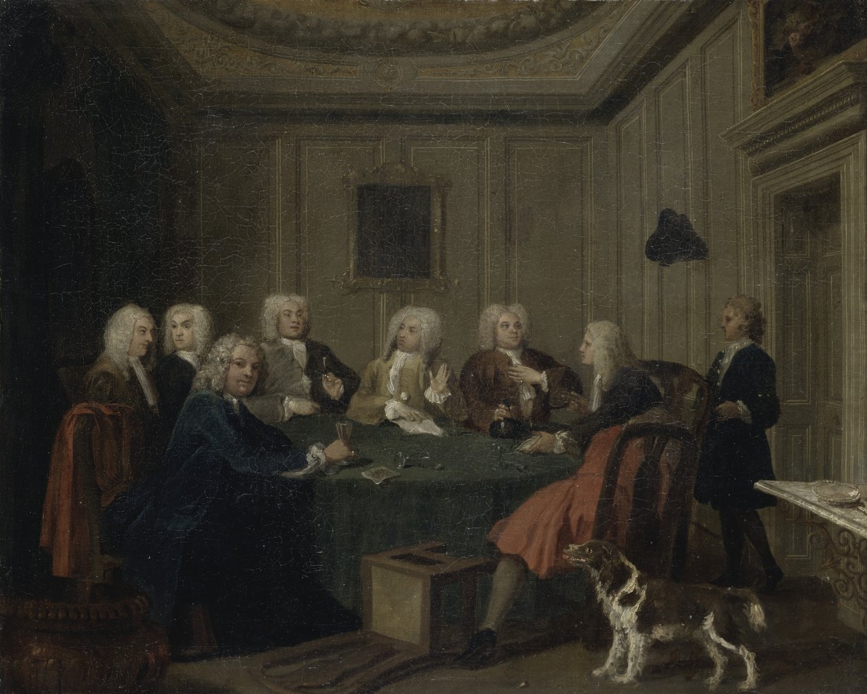 A Club of Gentlemen, c.1730 (tuval üzerine yağlı boya) by Joseph Highmore