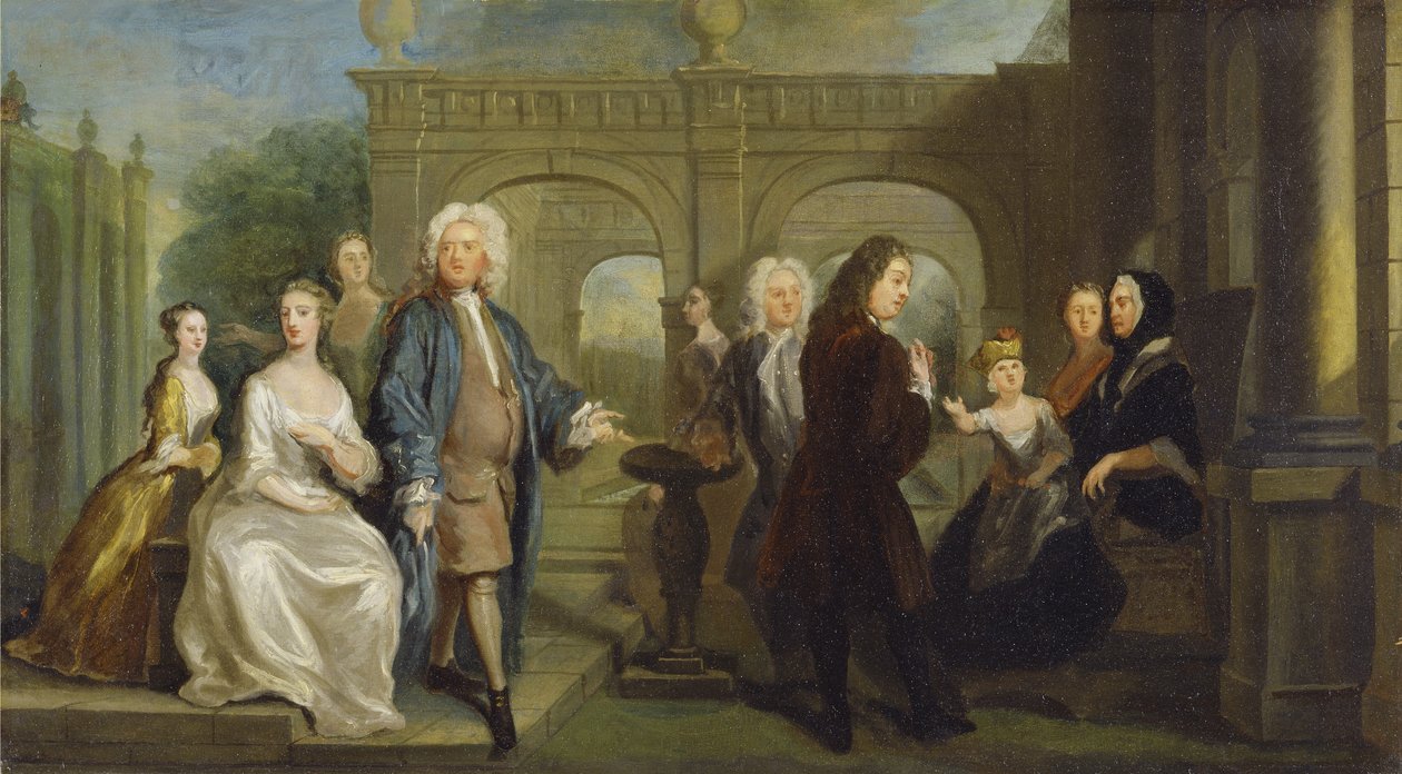 Bir Aile Sohbeti Parçası, c.1730 by Joseph Highmore