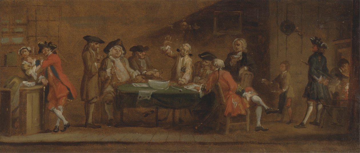 Taverna veya Kahve Evindeki Figürler by Joseph Highmore