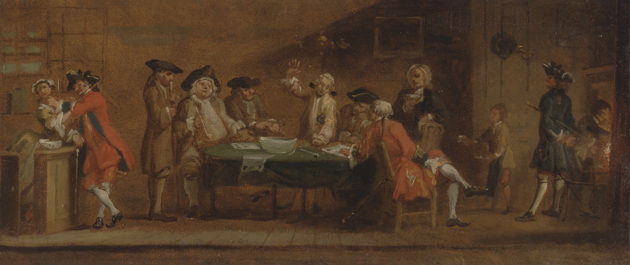 Bir Taverna veya Kahvehanedeki Figürler, M.Ö. 1725 veya 1750