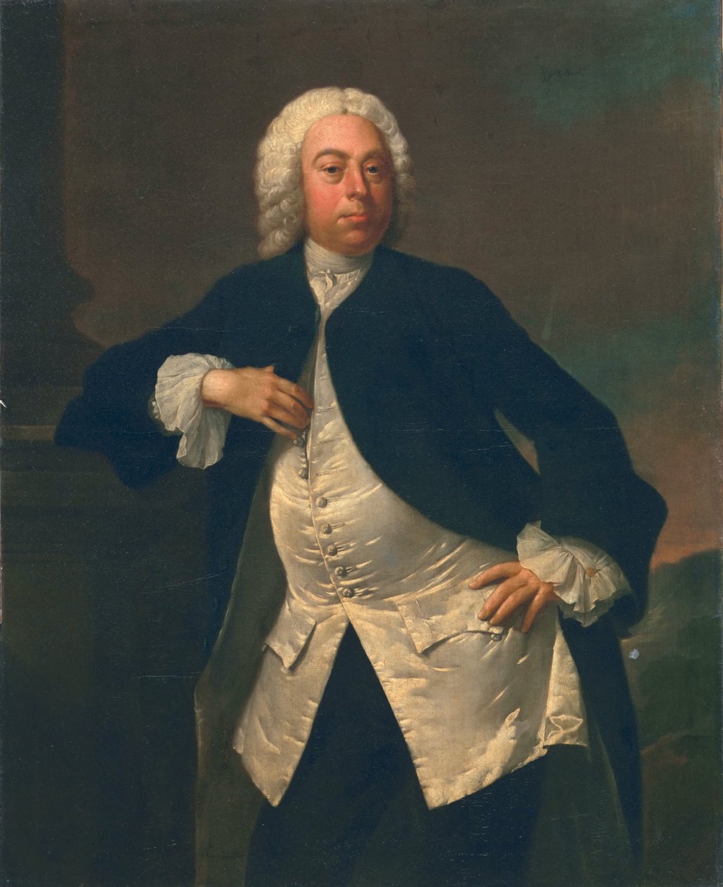 Beyaz ipek yelek giyen adam, c.1745-50 by Joseph Highmore