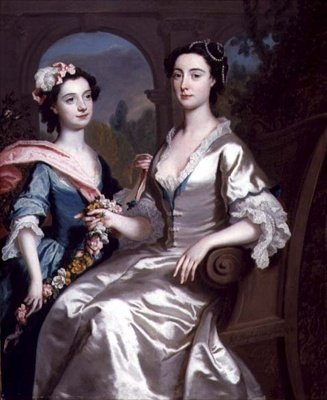 Bayan Elizabeth Birch ve Kızı, 1741 by Joseph Highmore