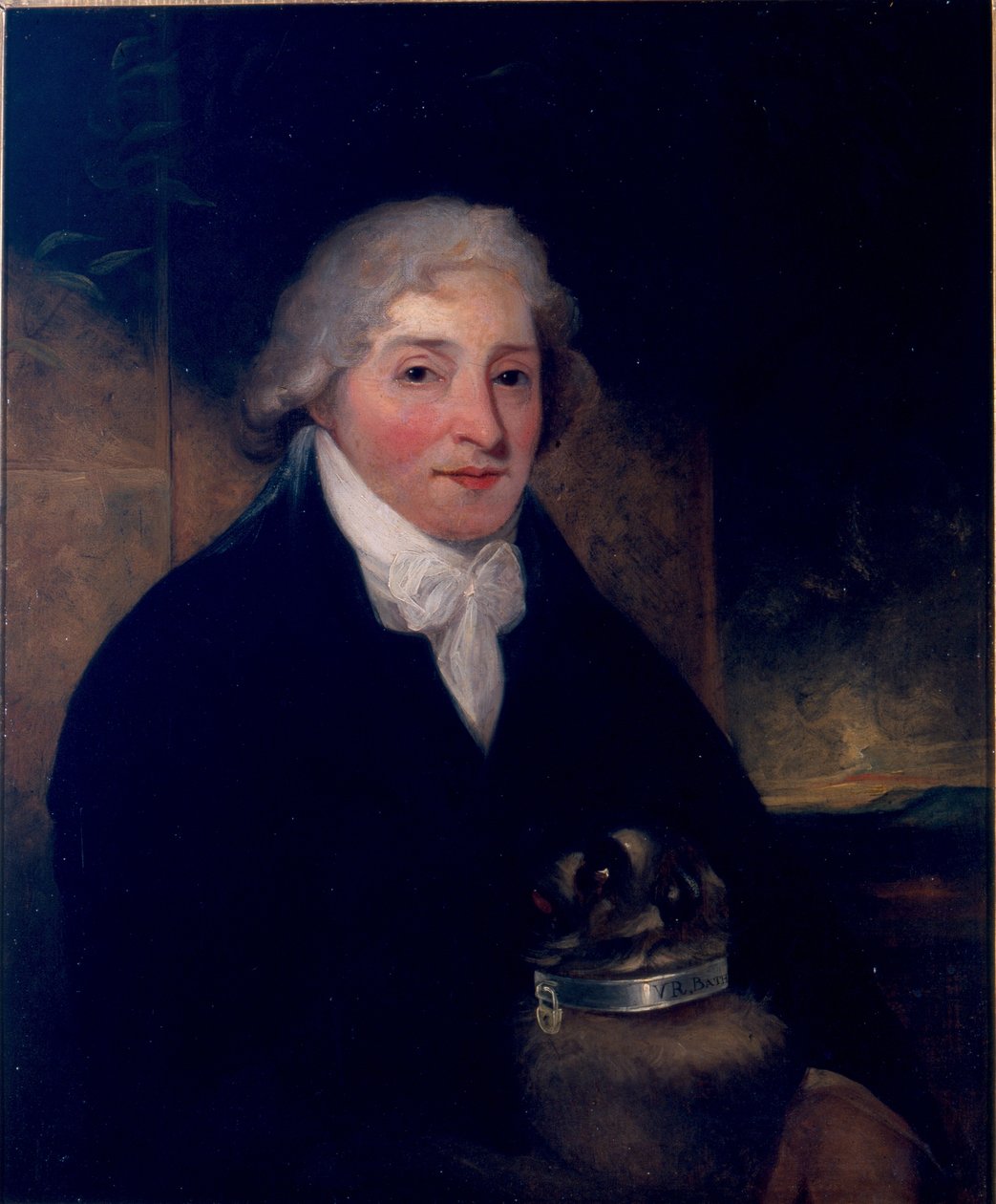 Venanzio Rauzzini, köpeği Turk, c.1795 ile by Joseph Hutchison