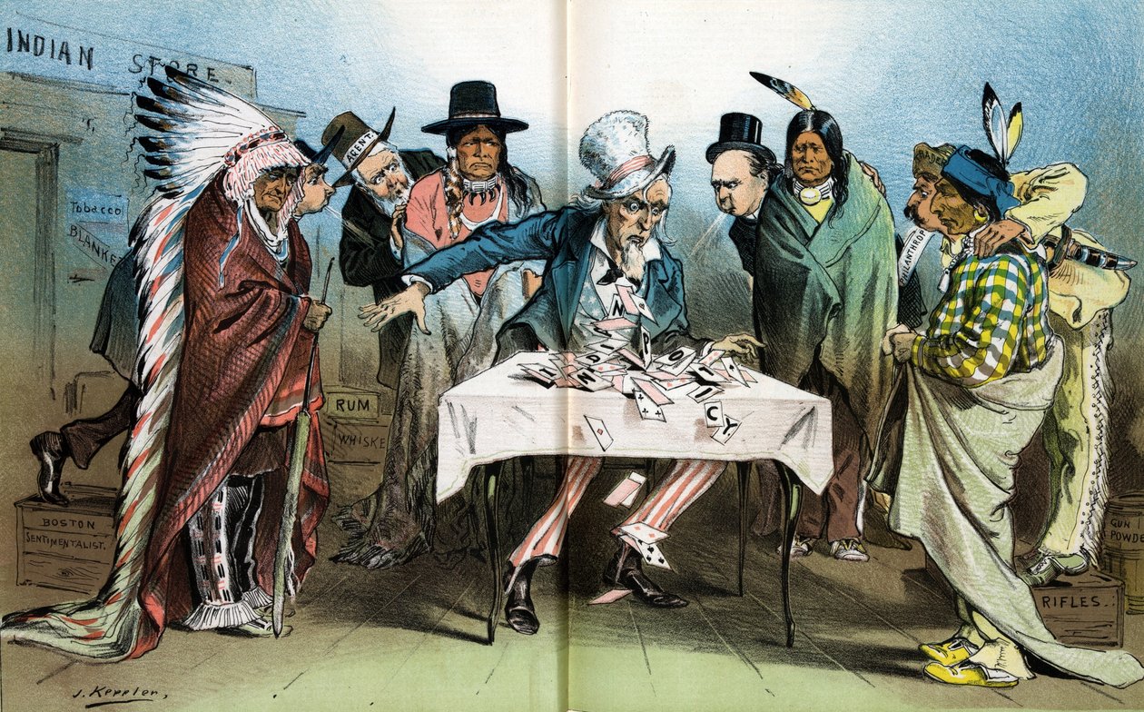 Hint Politikamız, Bir Kartlar Evi, 1881 by Joseph Keppler
