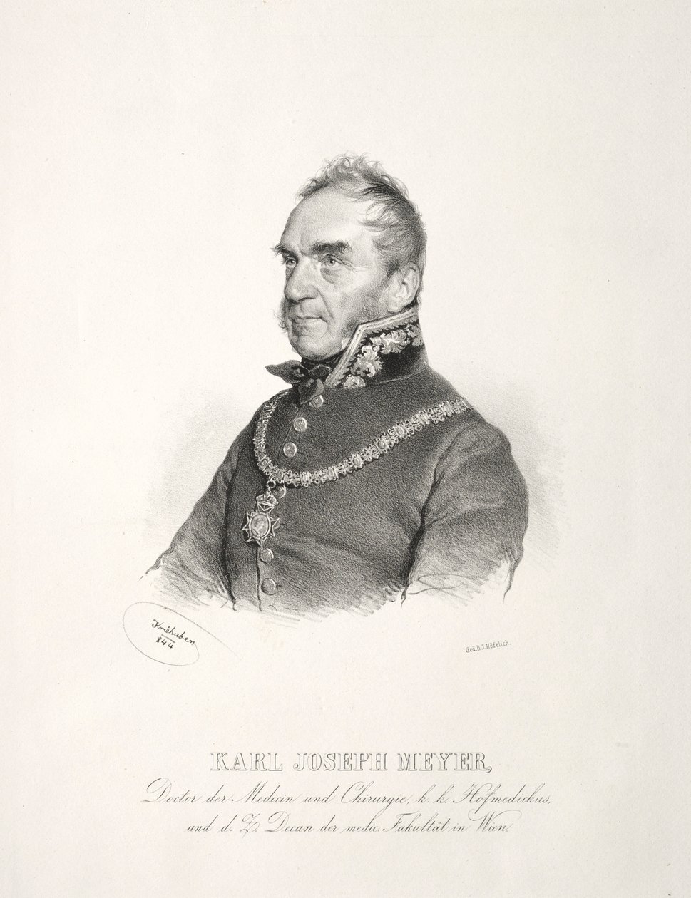 Dr. Karl Joseph Meyer'in Portresi, 1844. by Joseph Kriehuber