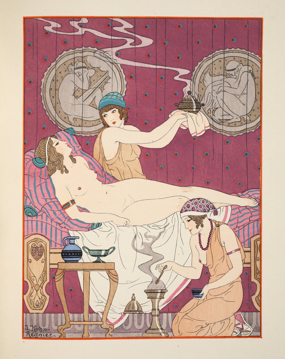Aromatik fümigasyonlar, 'Hipokrat'ın Eserleri'nden bir çizim, 1934 by Joseph Kuhn Regnier