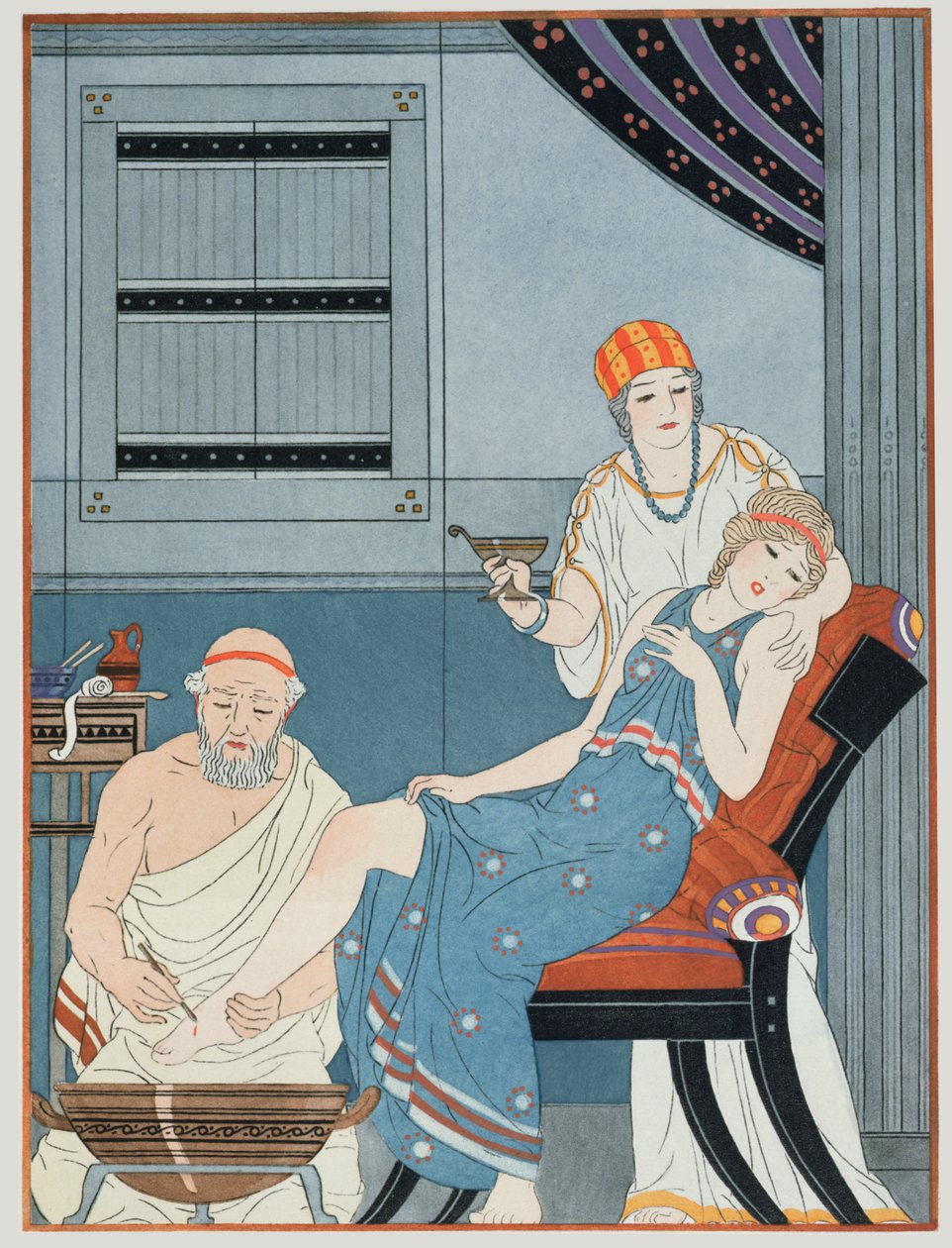 Kan Alma, 'Hipokrat'ın Tüm Eserleri'nden bir çizim, 1932 by Joseph Kuhn Regnier
