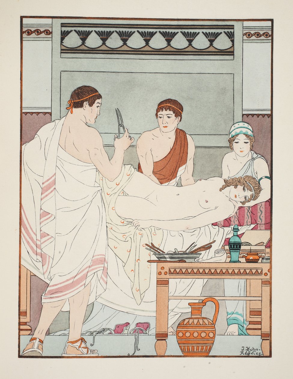 Gynaecological examination, illustration from 