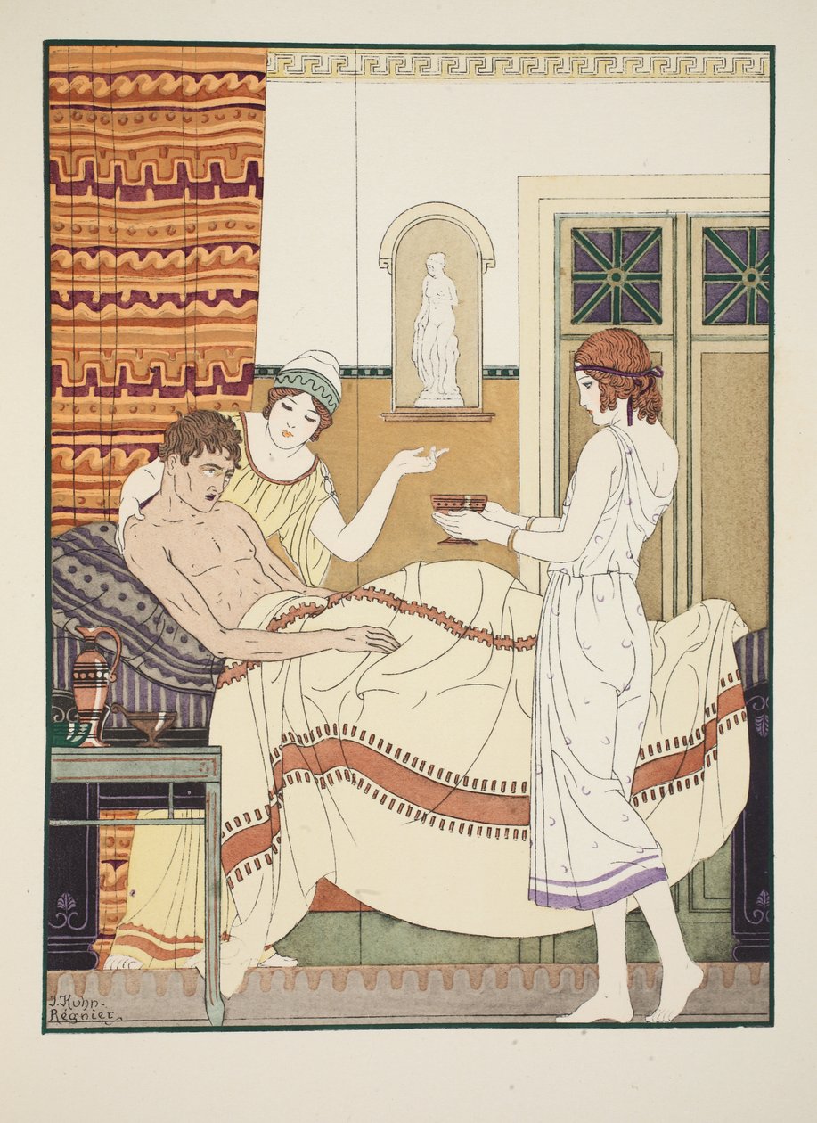 Invalides Broth, 'Hipokrat'ın Tüm Eserleri'nden bir çizim, 1934 by Joseph Kuhn Regnier