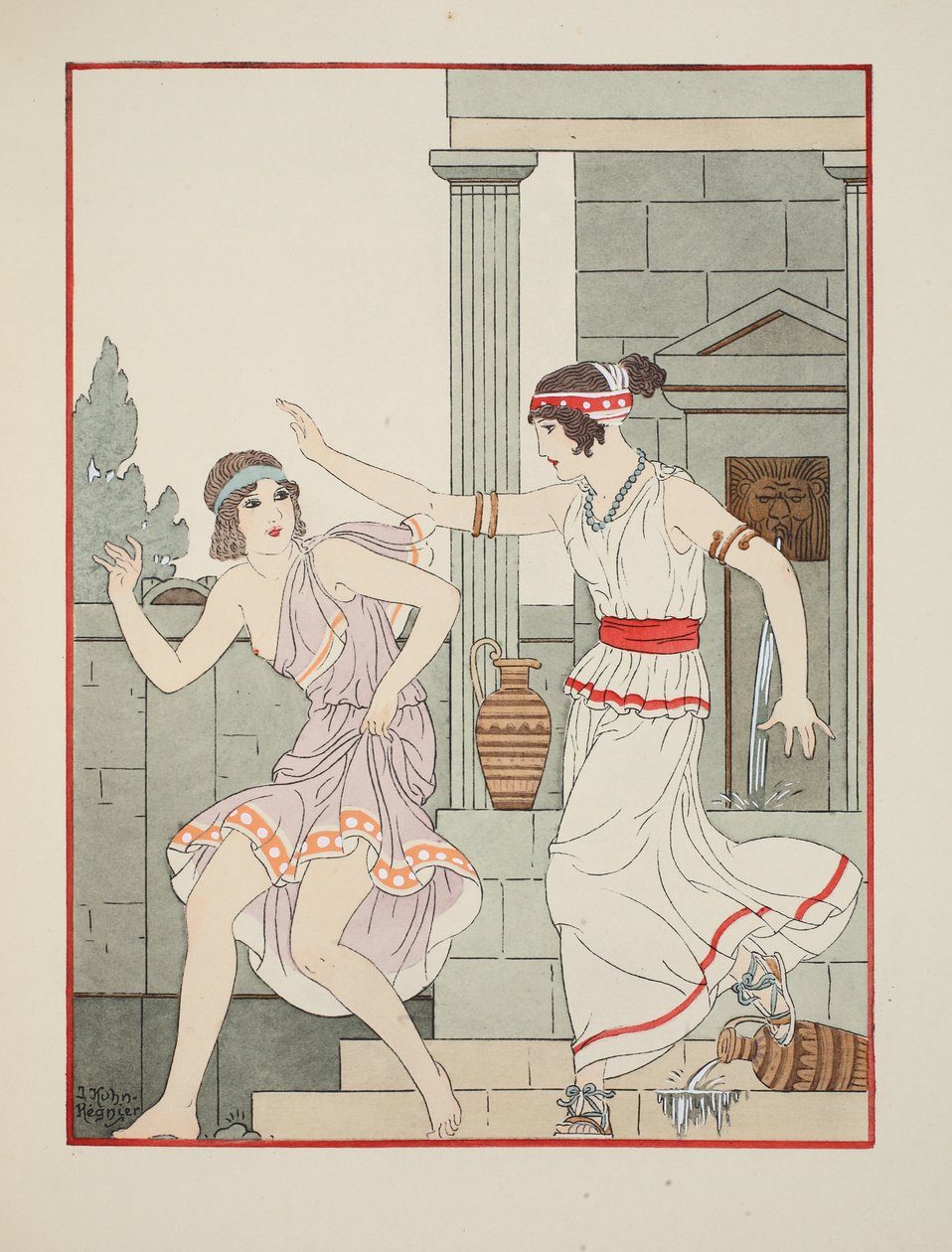 Elin düzlüğü ile vurulmuş, 'Hipokrat'ın Eserleri'nden bir çizim, 1934 by Joseph Kuhn Regnier