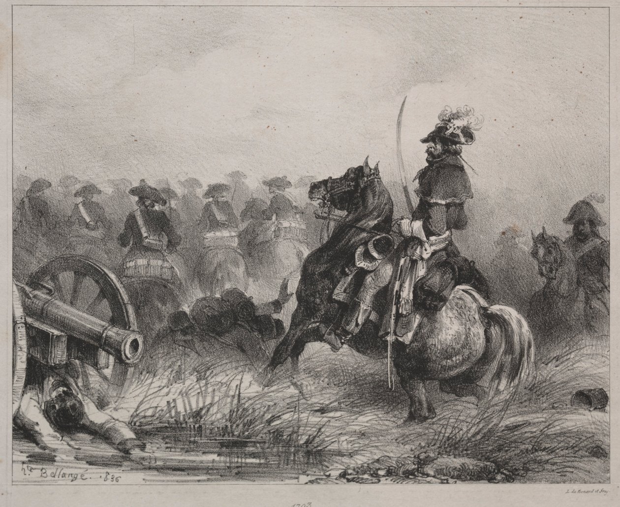 Süvari Sahnesi, 1836. by Joseph Louis Hippolyte Bellange