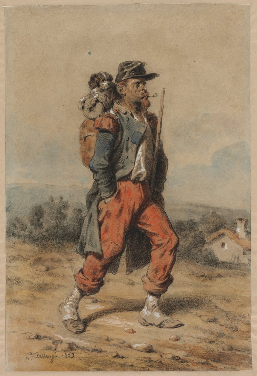 Köpekli Asker, 1853. by Joseph Louis Hippolyte Bellange