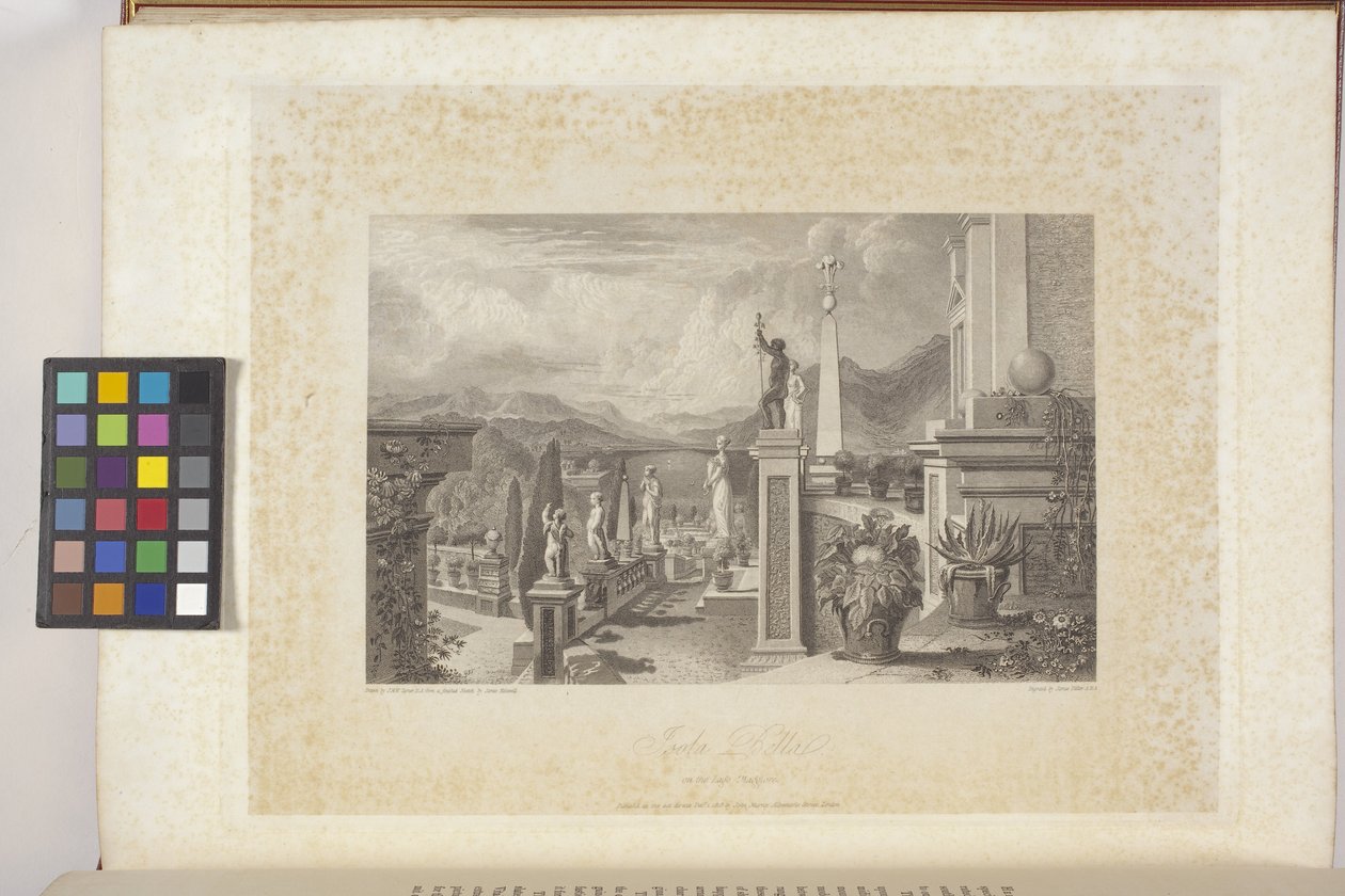 Isola Bella On The Lake Maggiore (Hindistan kağıdına gravür, chine collé) by Joseph Mallord William (after) Turner