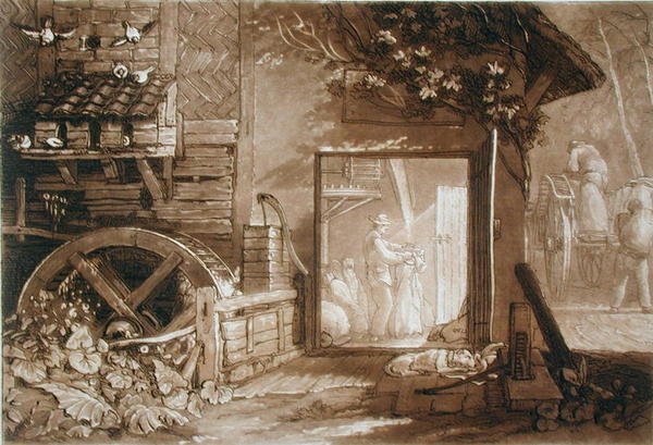 Penbury Mill, Kent, Charles Turner (1773-1857) tarafından oyulmuş, 1808 yayınlandı (gravür) by Joseph Mallord William (after) Turner