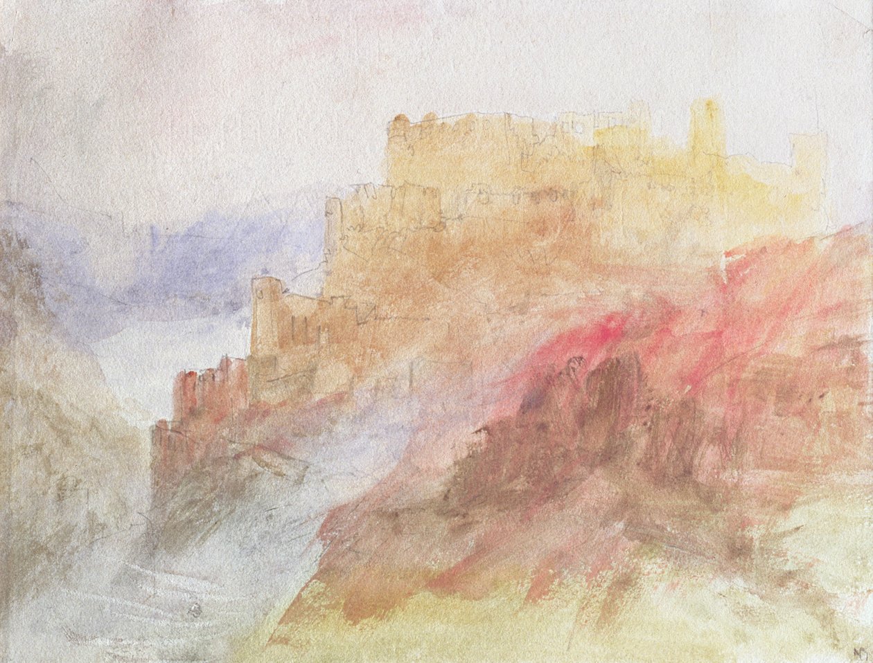 Uçurumun Üstündeki Kale, c.184144 by Joseph Mallord William Turner