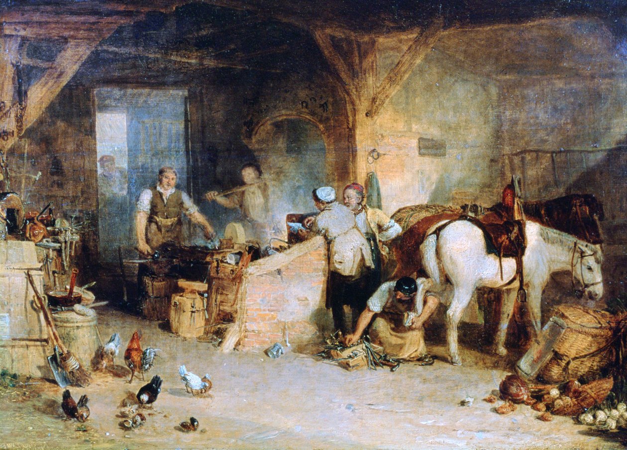 Demir Fiyatı Üzerine Tartışan Bir Ülke Demircisi..., c1807. by Joseph Mallord William Turner