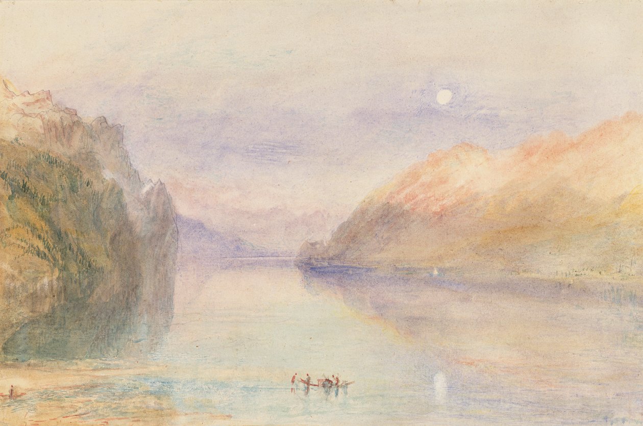 Bir İsviçre Gölü, 1841 dolayları (kağıt üzerine suluboya) by Joseph Mallord William Turner