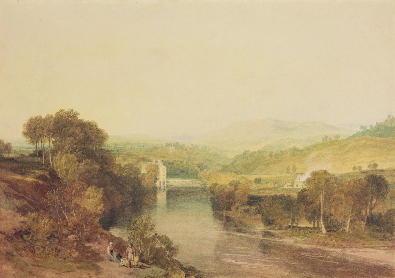 Addingham Mill on the Wharfe, West Yorkshire, c.1808 (kağıt üzerine suluboya) by Joseph Mallord William Turner