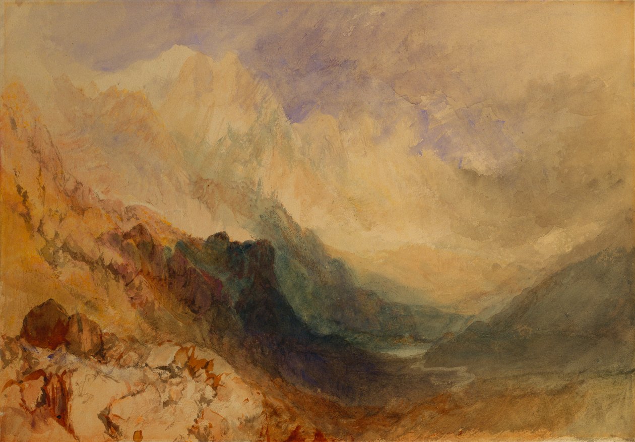 Bir Alp Vadisi, muhtemelen Val d"Aosta by Joseph Mallord William Turner