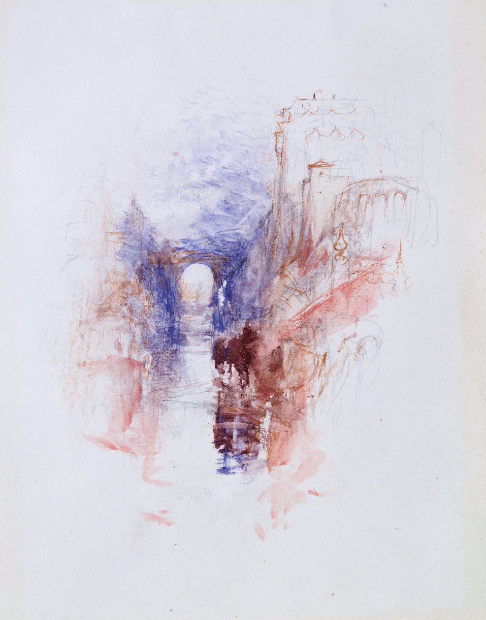 Nehrin Üzerinde Bir İtalyan Kalesi, 1827 dolayları by Joseph Mallord William Turner