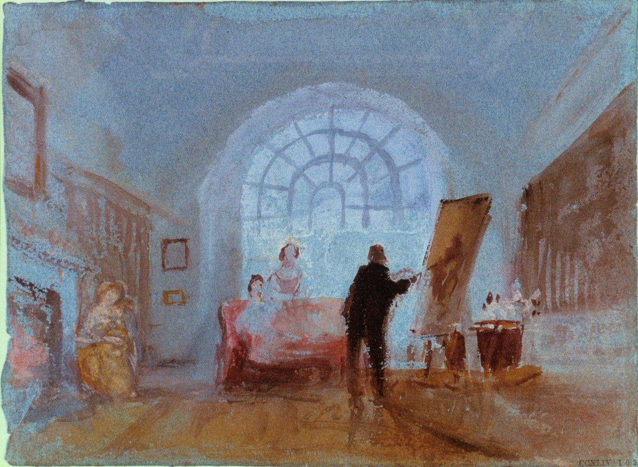 Bir şövale başında çalışan sanatçı, 1828 by Joseph Mallord William Turner