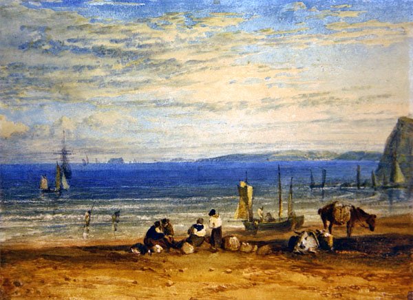 Babbacombe Körfezi (kağıt üzerine sulu boya) by Joseph Mallord William Turner