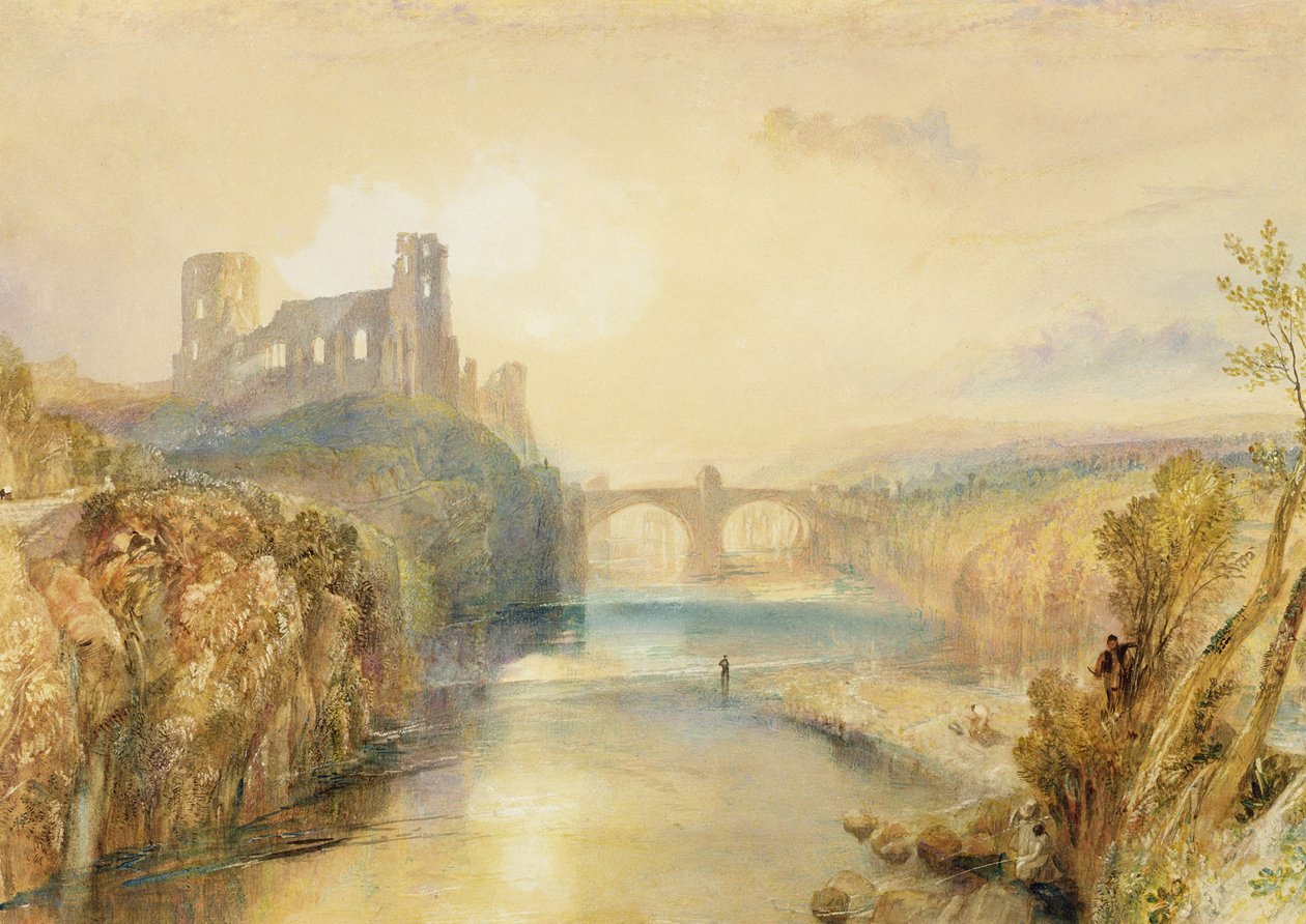 Barnard Castle (kağıt üzerine suluboya, guaj, kalem ve mürekkep) by Joseph Mallord William Turner