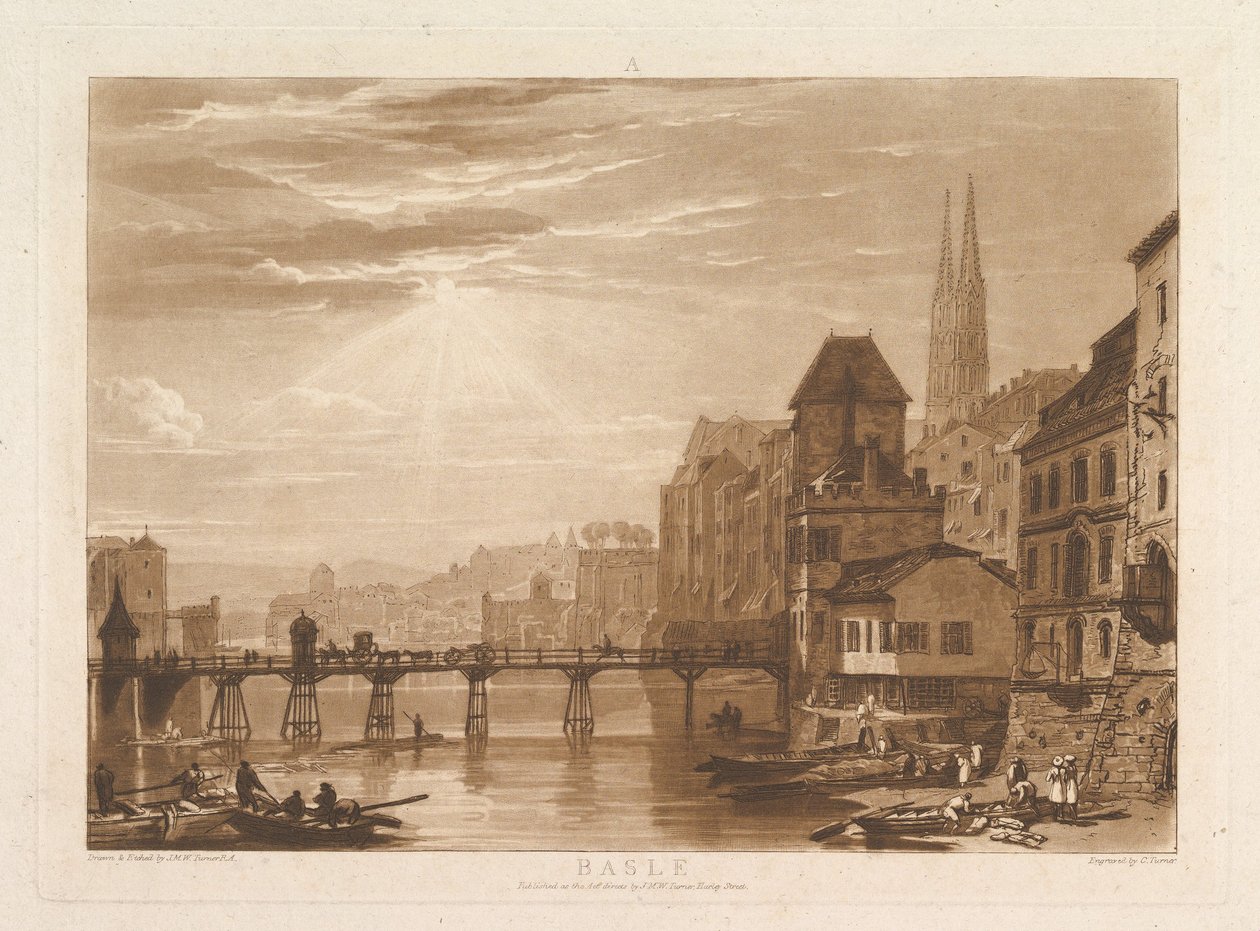 Basel Liber Studiorum, bölüm I, levha 5, 11 Haziran 1807 by Joseph Mallord William Turner