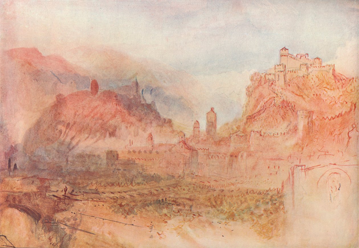 Bellinzona: Güneyden, 1909 by Joseph Mallord William Turner