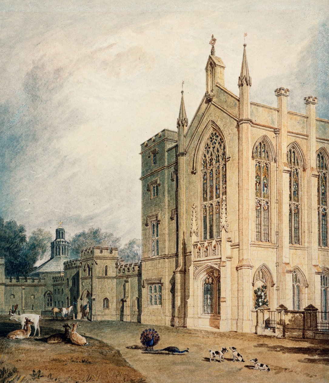 Cassiobury, Batı Cephesi, c.1807 by Joseph Mallord William Turner