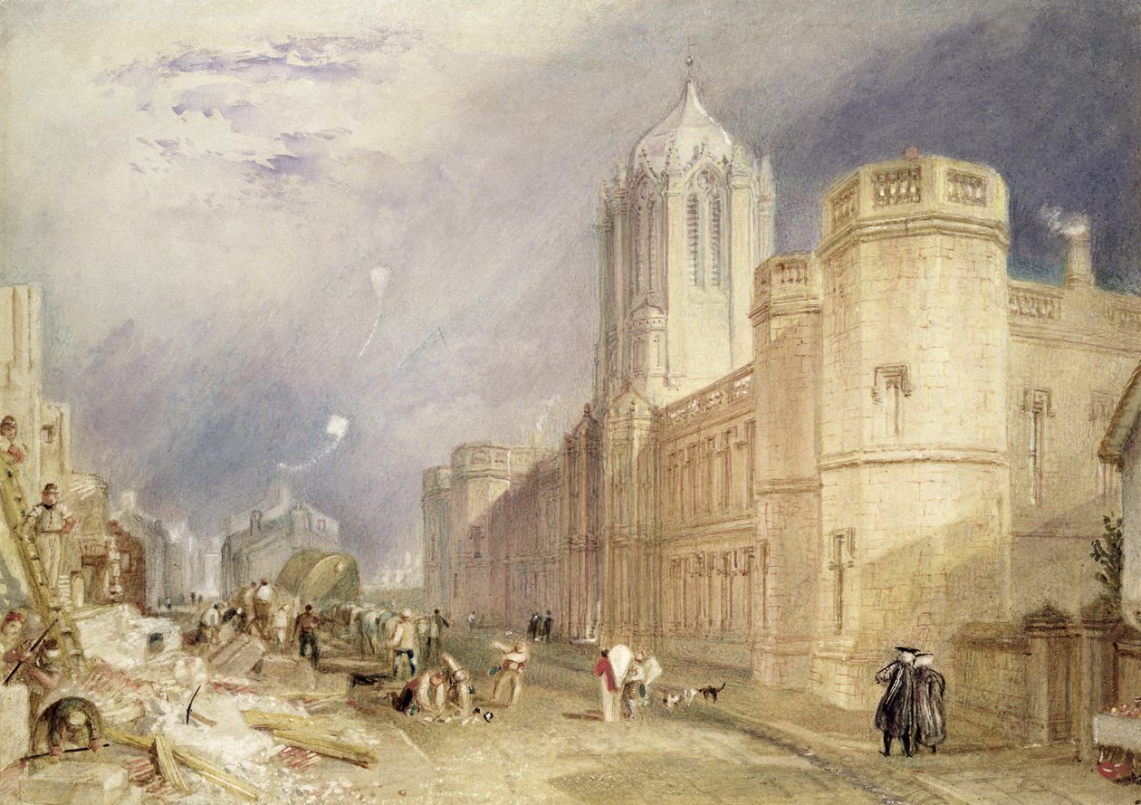Christ Church, Oxford (kağıt üzerinde wc) by Joseph Mallord William Turner