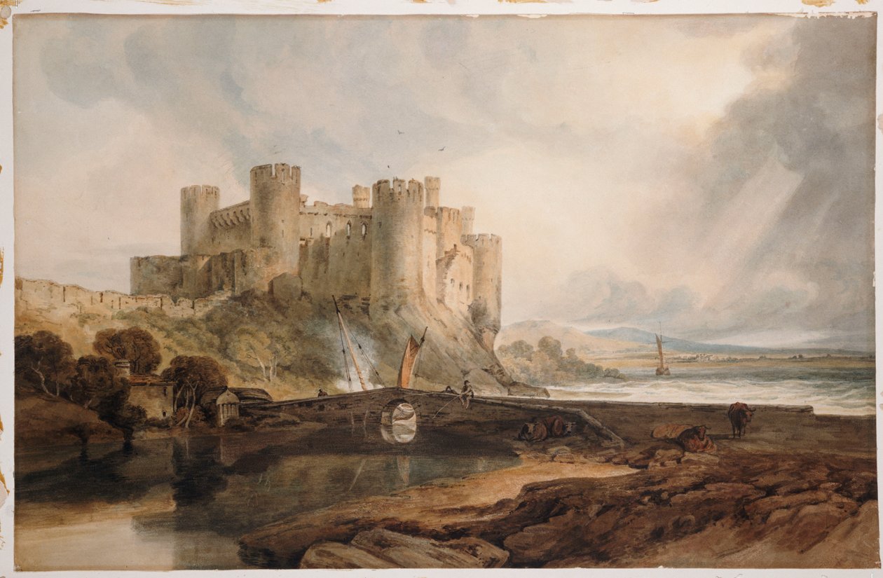 Conway Kalesi, c.1802 by Joseph Mallord William Turner