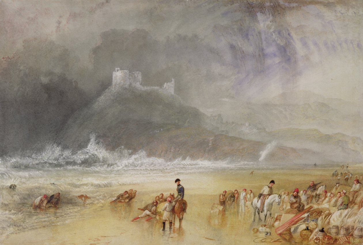 Criccieth Kalesi, Kuzey Galler, 1835 dolayları by Joseph Mallord William Turner