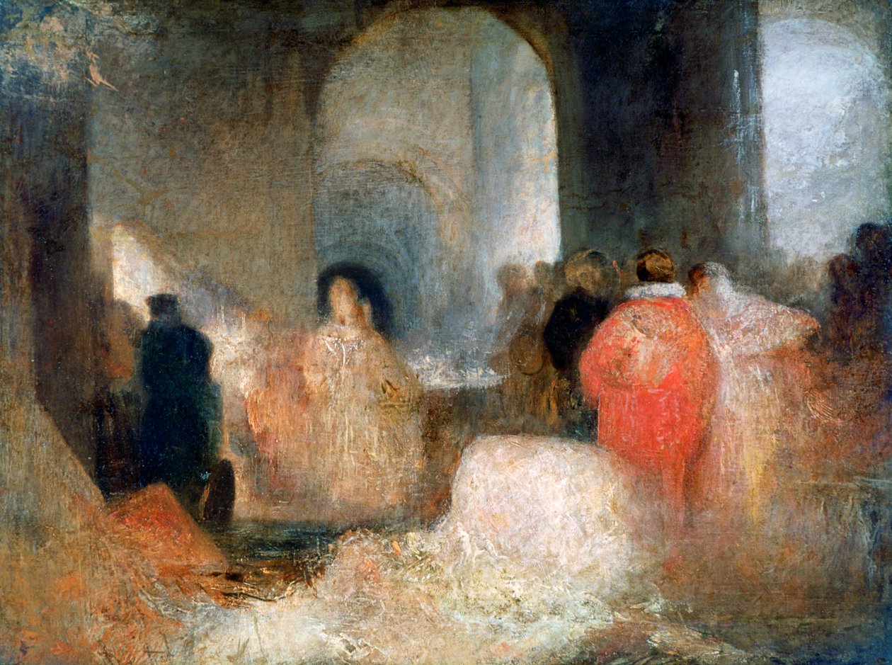 Kostümlü Figürlü Büyük Odada Akşam Yemeği, c1830-1835 by Joseph Mallord William Turner