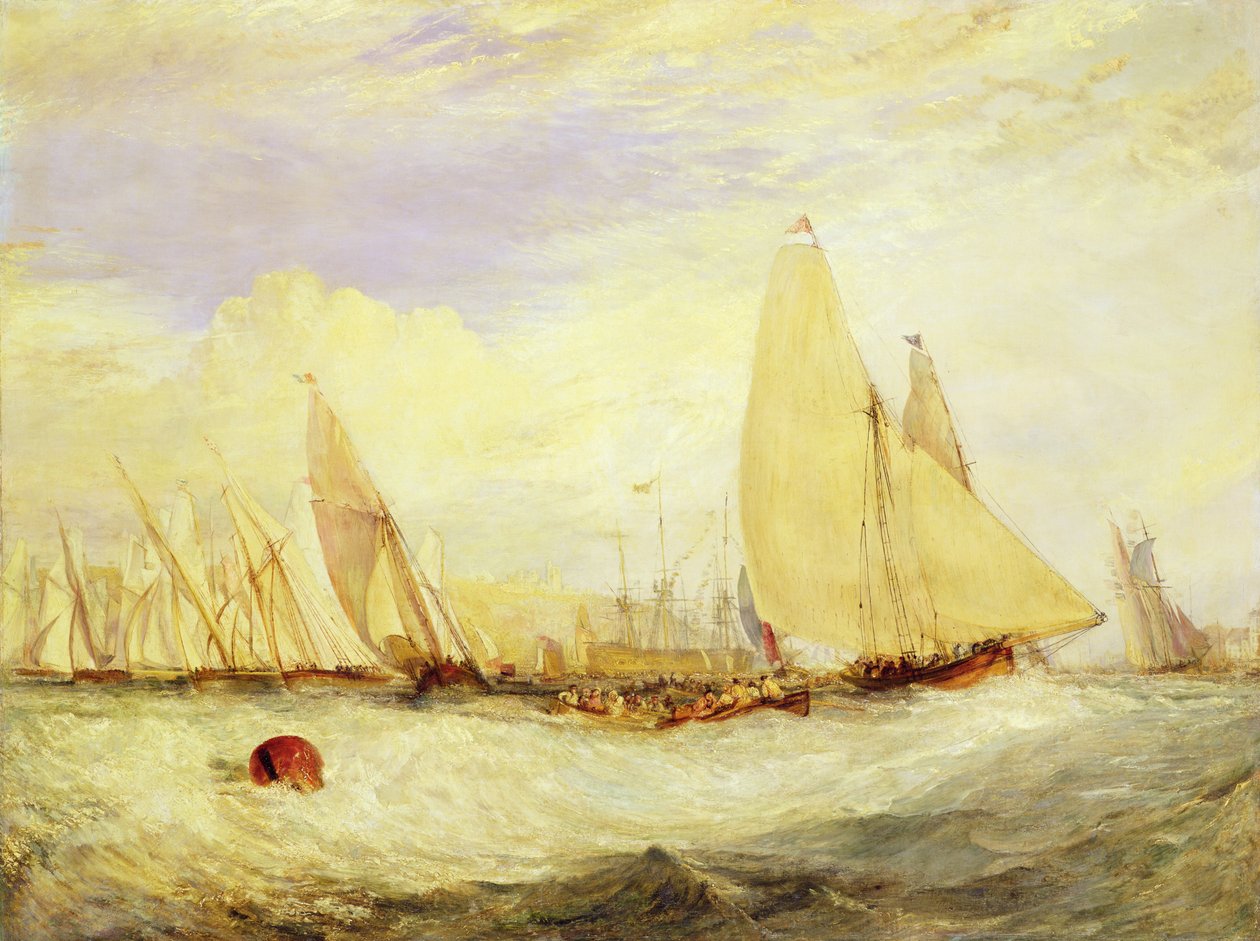 East Cowes Castle, J Nash Esq.'in Koltuğu, Regatta Windward'a Dayanıyor by Joseph Mallord William Turner